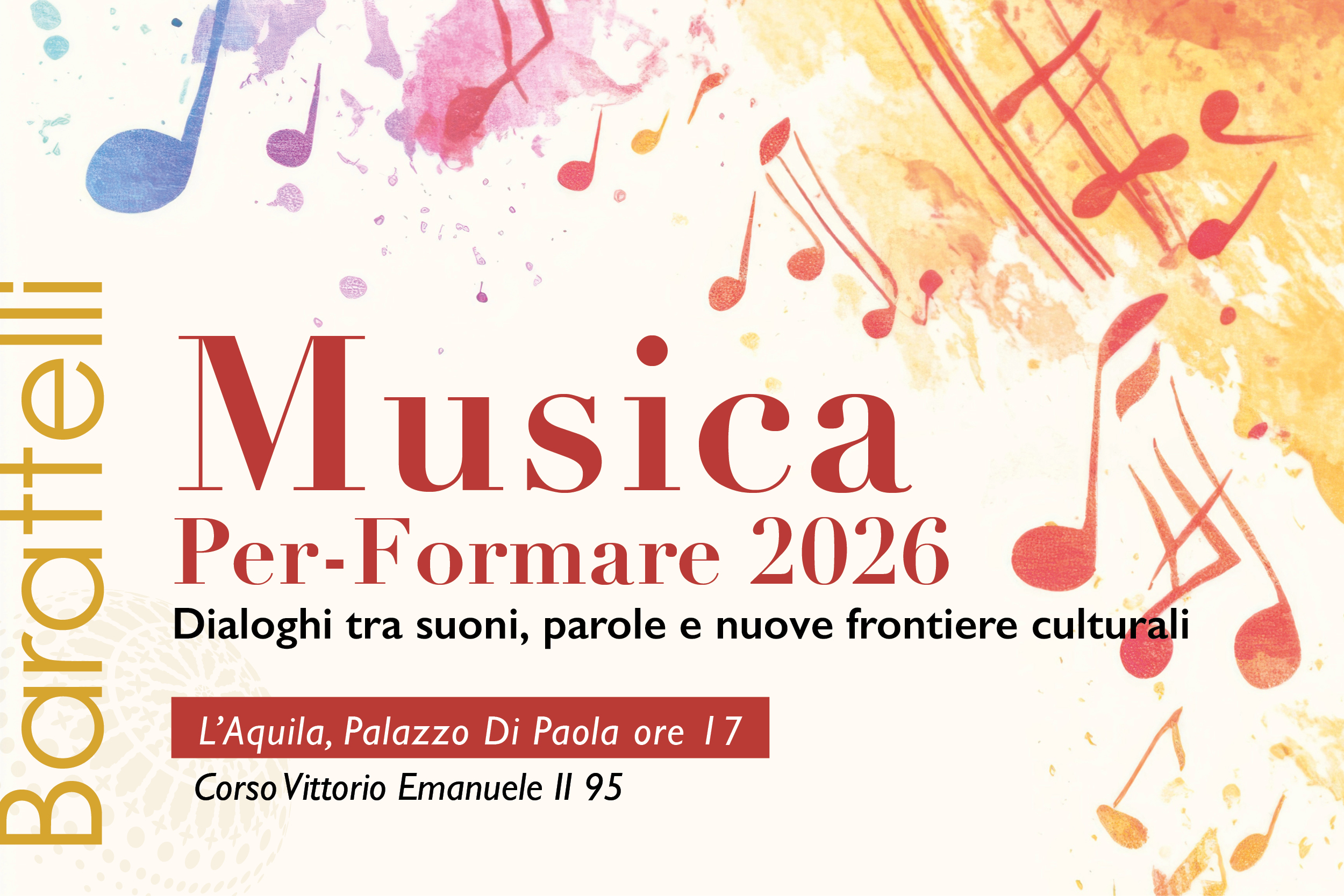 Musica Per-Formare 2026 - L'Aquila 2026: Capitale Italiana della Cultura